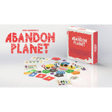abandon planet board game with components set up