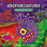 D&D Adventures Outlined 5th Edition Colouring Book
