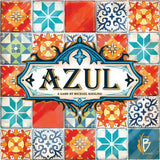 front cover of azul board game by michael kiesling produced by plan b games